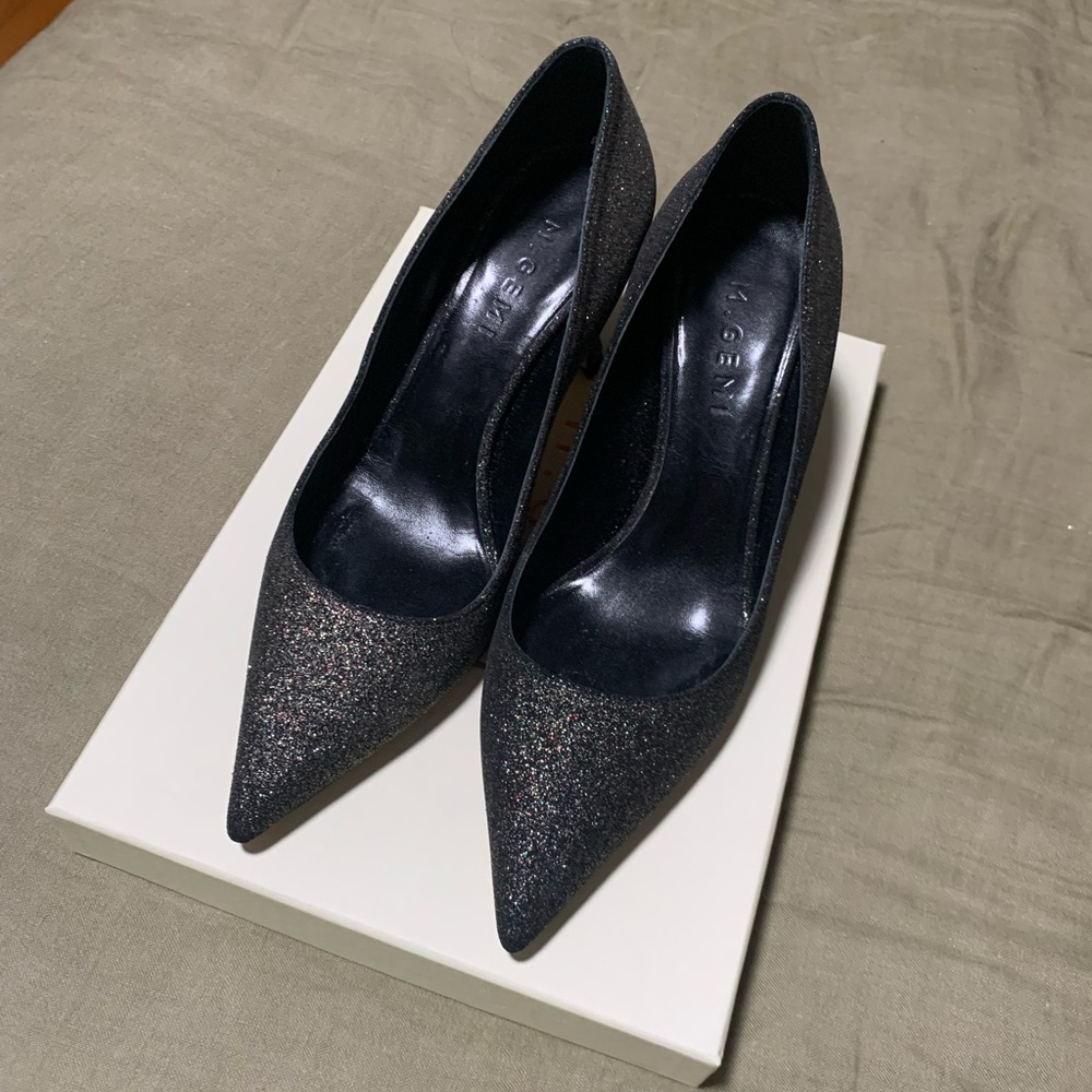 M.Gemi Black Sparkling Heels